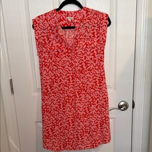 GAP coral Sleeveless dress two front chest pockets and two hand pockets